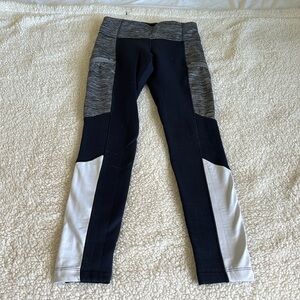 Well loved fleece lined Athleta tights with zip pockets